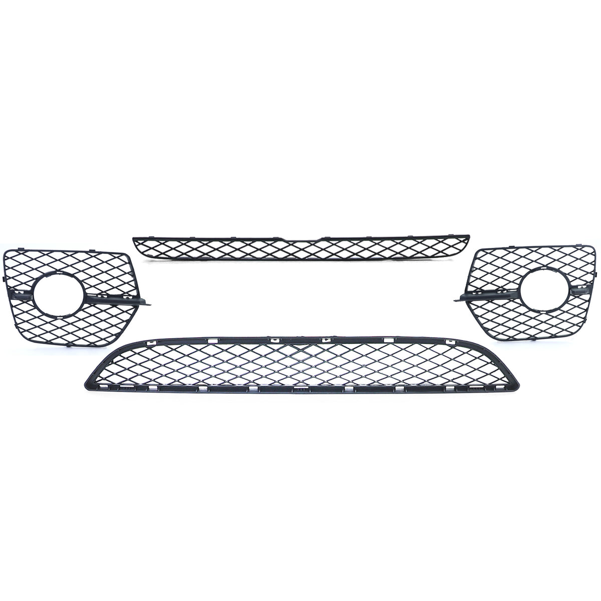 Ventola Paraurti Set a Nido D'ape Nero per BMW X6 E71 2006-2014