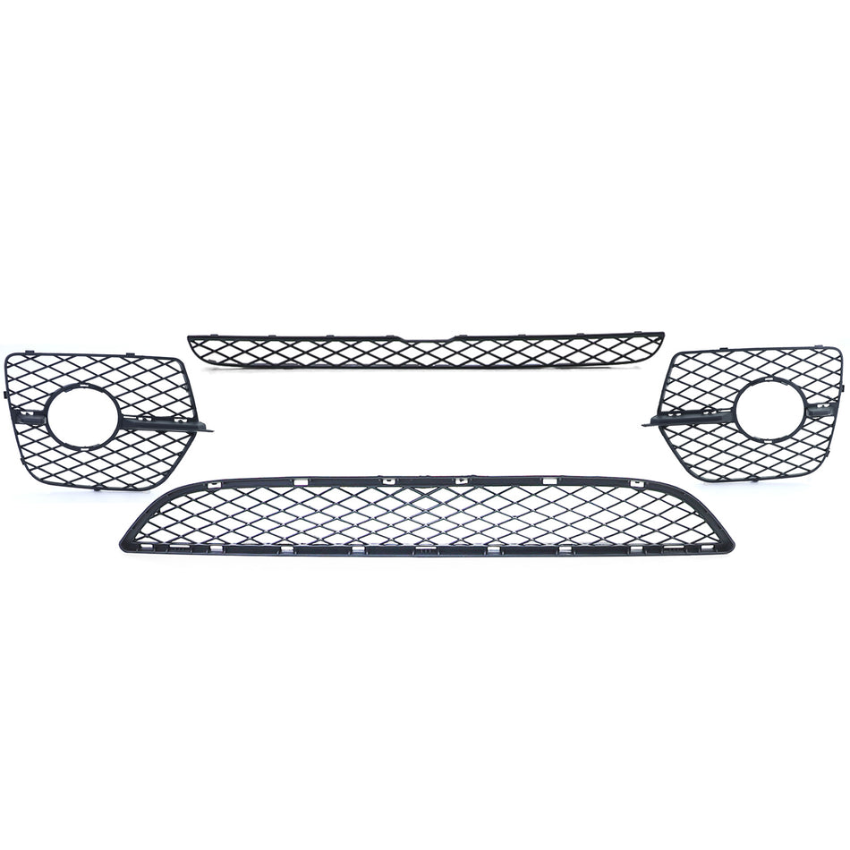Ventola Paraurti Set a Nido D'ape Nero per BMW X6 E71 2006-2014