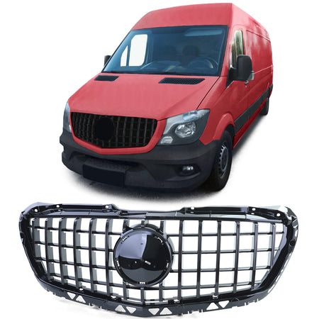 Griglia Sportiva Nera Lucida per Mercedes Sprinter W906 Facelift 2013-2018