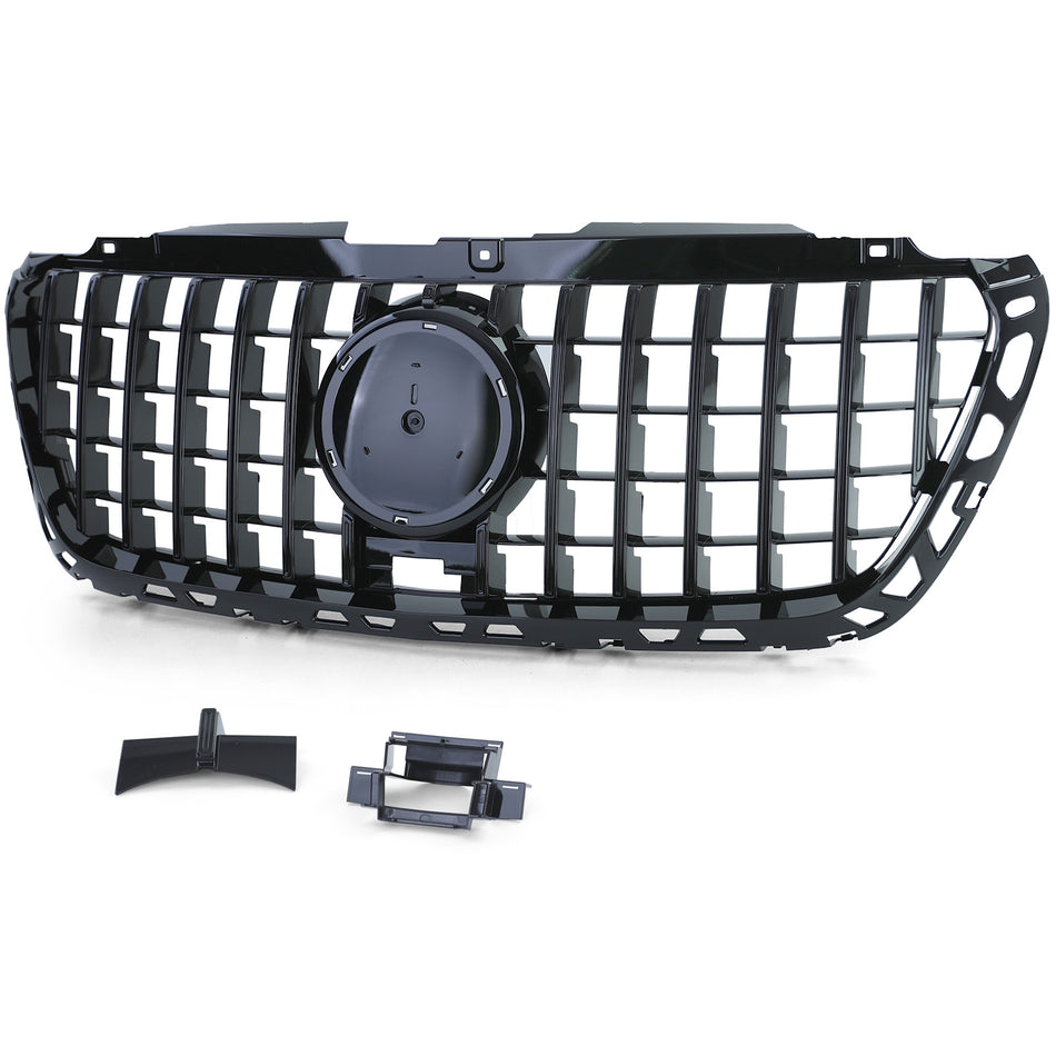 Griglia Anteriore Sportiva Nera Lucida per Mercedes Sprinter W907 910 Dal 18