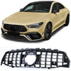 Griglia radiatore sportiva nero lucido cromo per Mercedes CLA C118 X118 dal 19 con supporto Telecamera