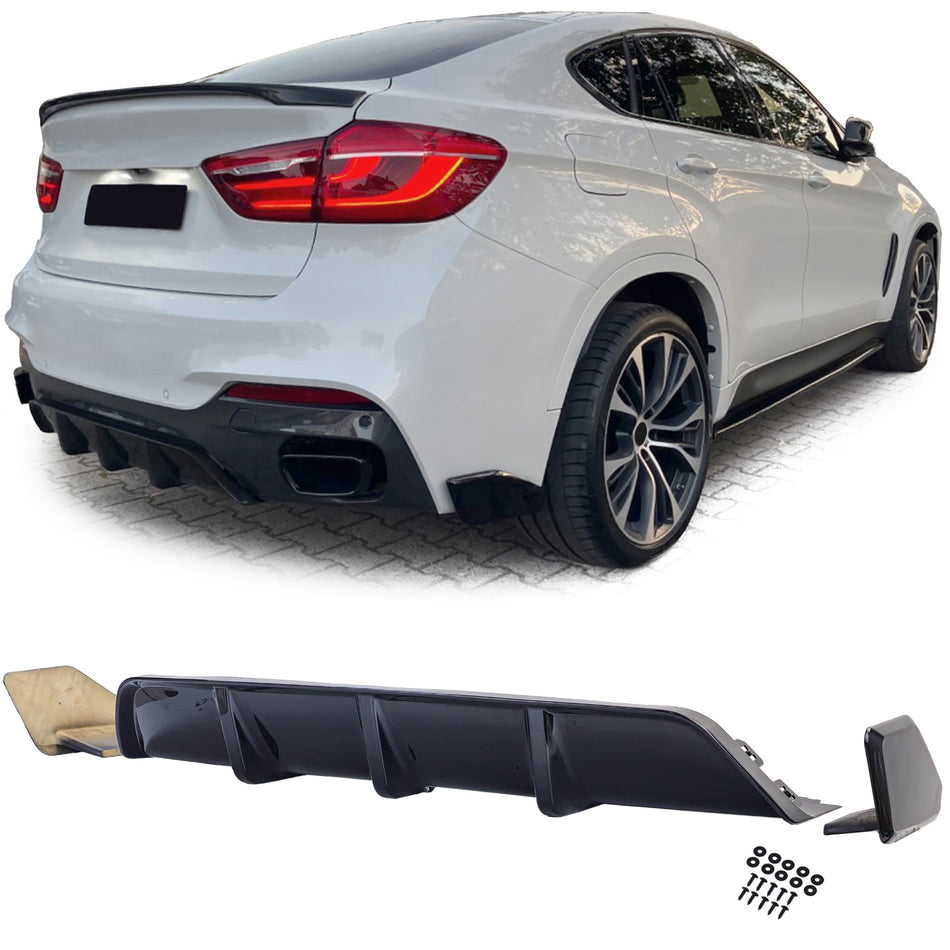 Diffusore Posteriore Performance Nero Lucido per BMW X6 F16 14-19
