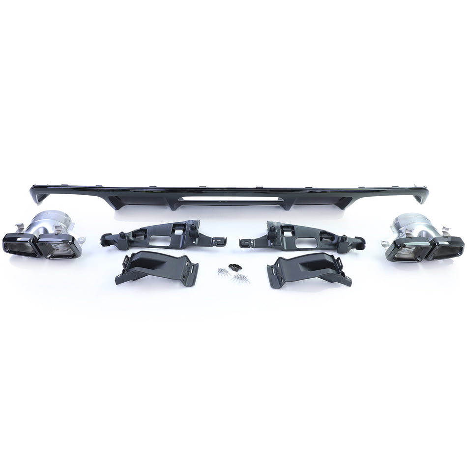 Diffusore Posteriore per Mercedes CLS C218 Facelift 2014-2018 con Terminali Neri