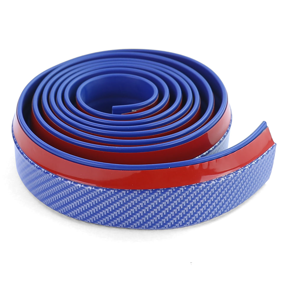 Minigonne Universali Flessibili 2,5m Effetto Carbonio Blu per Auto