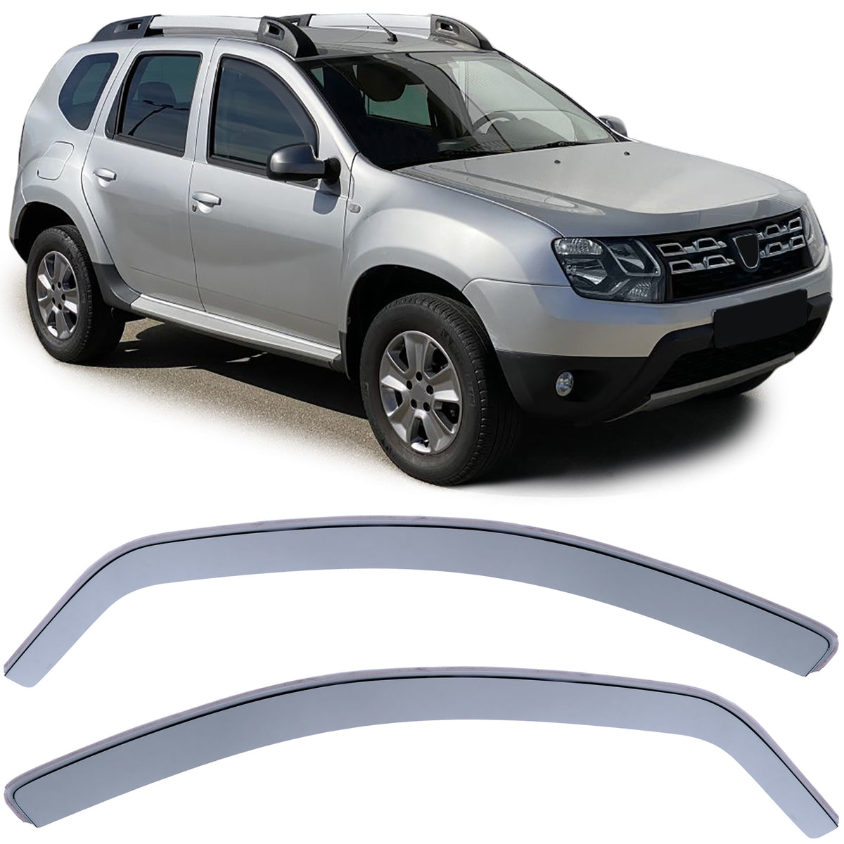 Deflettori Aria Nero Fumè per Dacia Duster SD 2010-2018