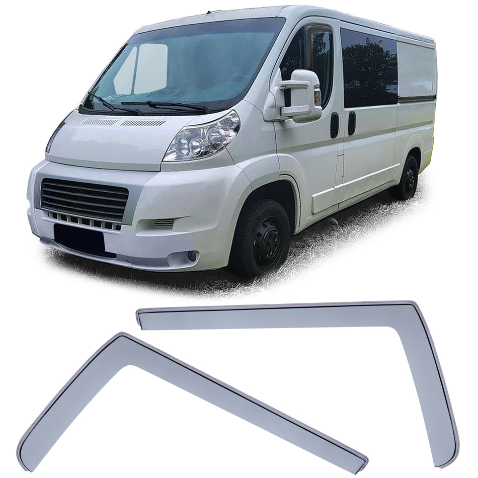 Deflettori Aria Nero Fumè per Fiat Ducato 3 250 Dal 06