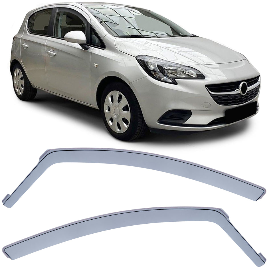 Deflettori Aria Antipioggia Nero Fumè per Opel Corsa D 06-14 5-türer