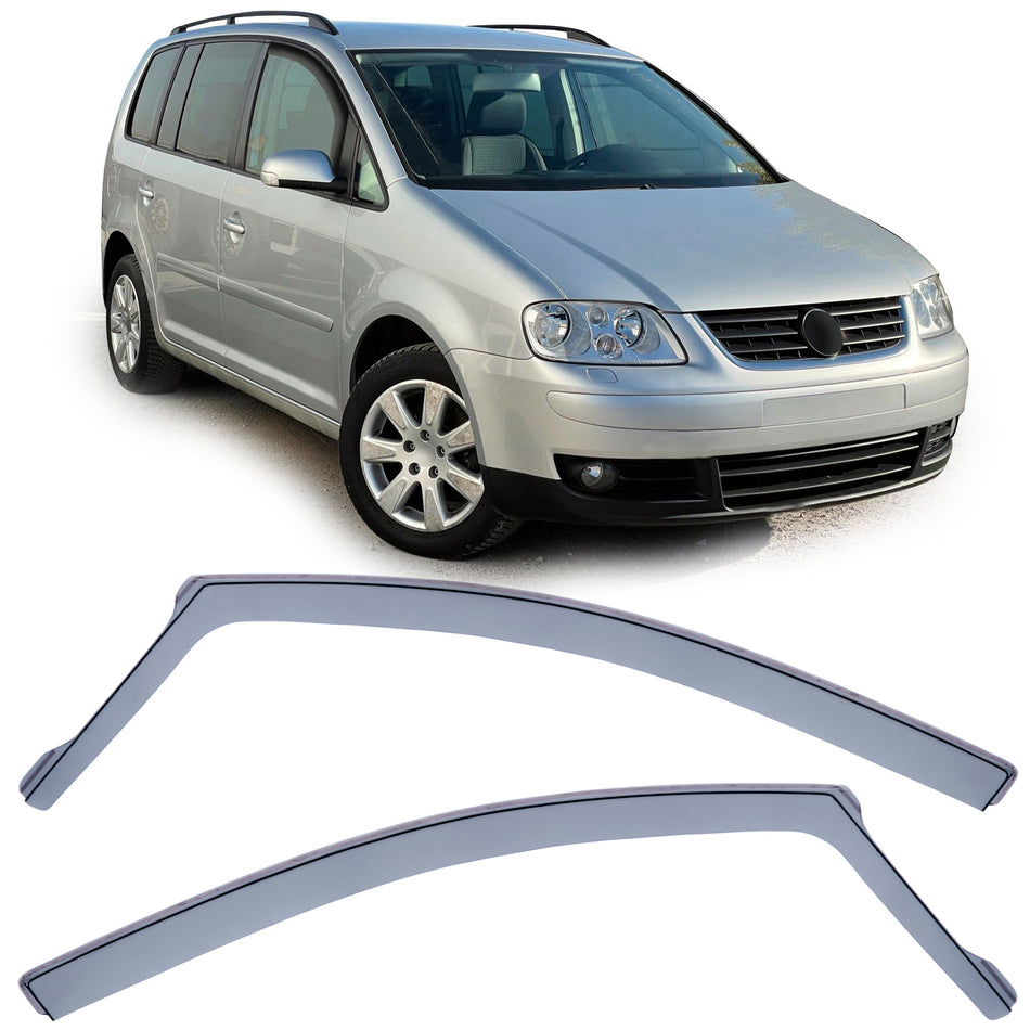 Deflettori Aria Nero Fumè per Volkswagen Touran 1T 2003-2015
