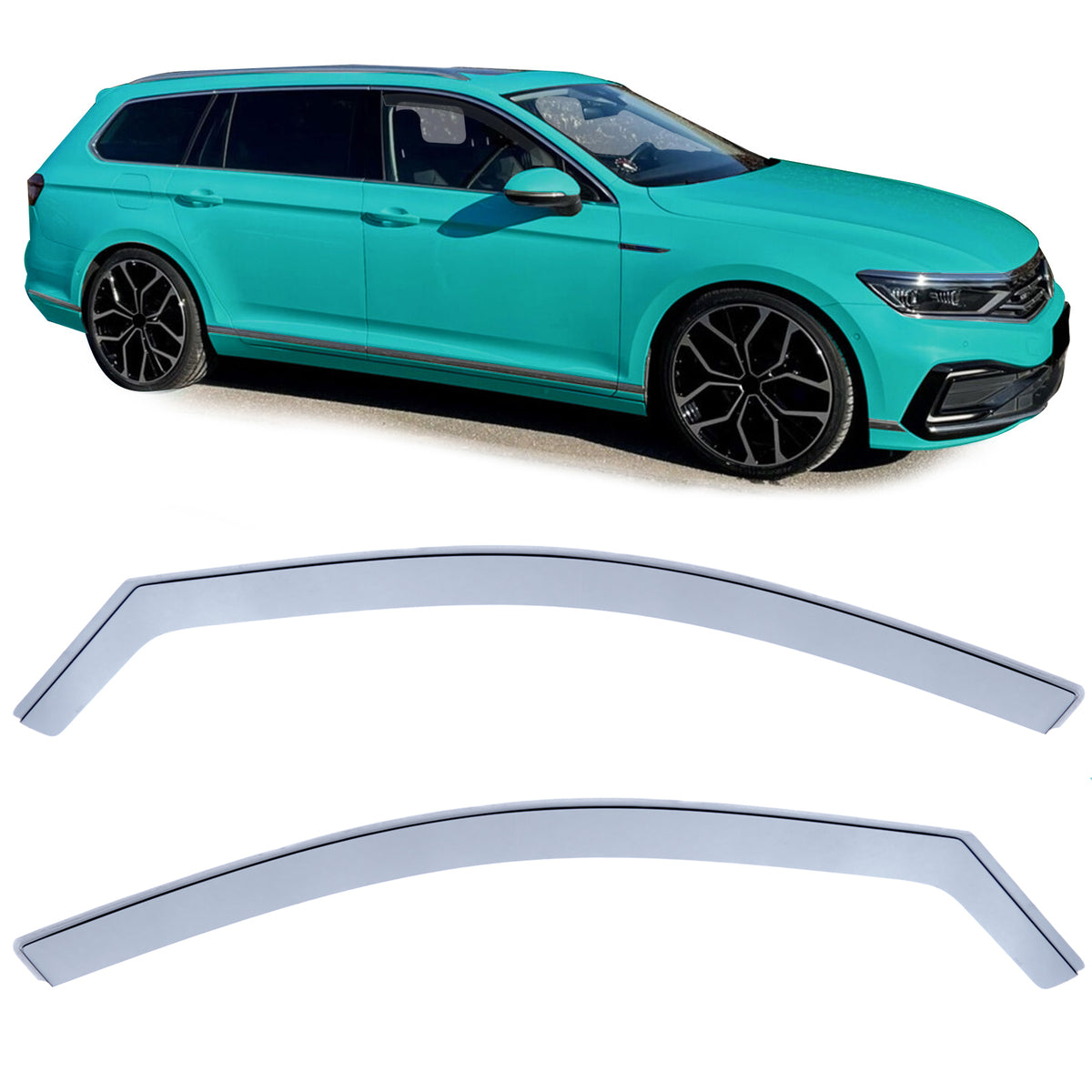 Deflettori Aria Nero Fumé per Volkswagen Passat B8 (3G) Dal 2014