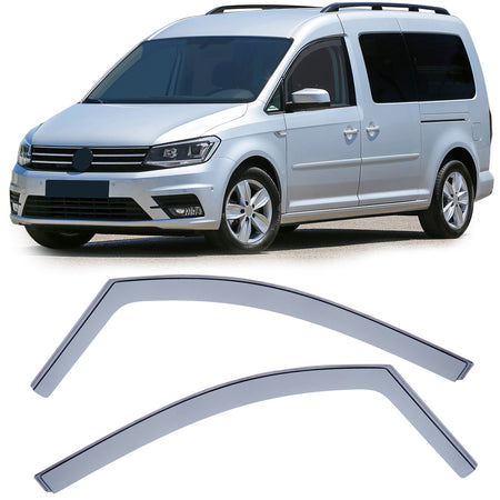 Deflettori Aria Nero Fumè per Volkswagen Caddy IV SA 2015-2020
