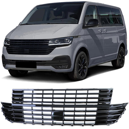 Griglia Nera Lucida Senza Emblema Sportiva per Volkswagen T6.1 dal 2019