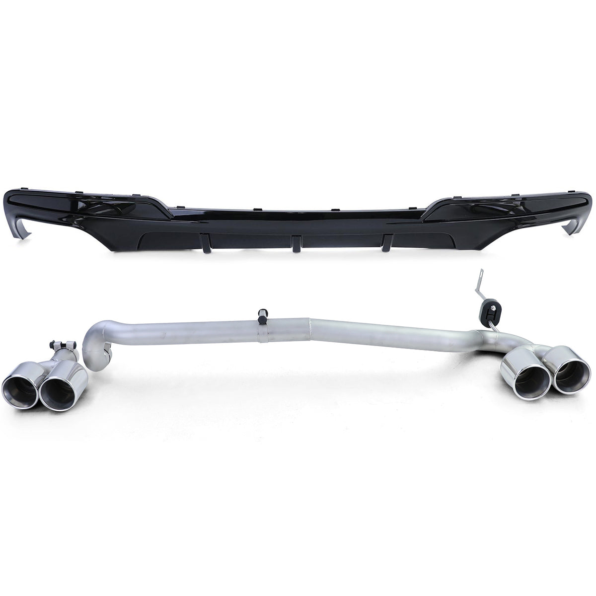 Diffusore Posteriore Lucido Duplex per BMW F10 F11 520 525 528 530