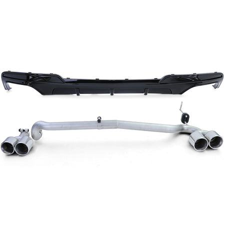 Diffusore Posteriore Lucido Duplex per BMW F10 F11 520 525 528 530