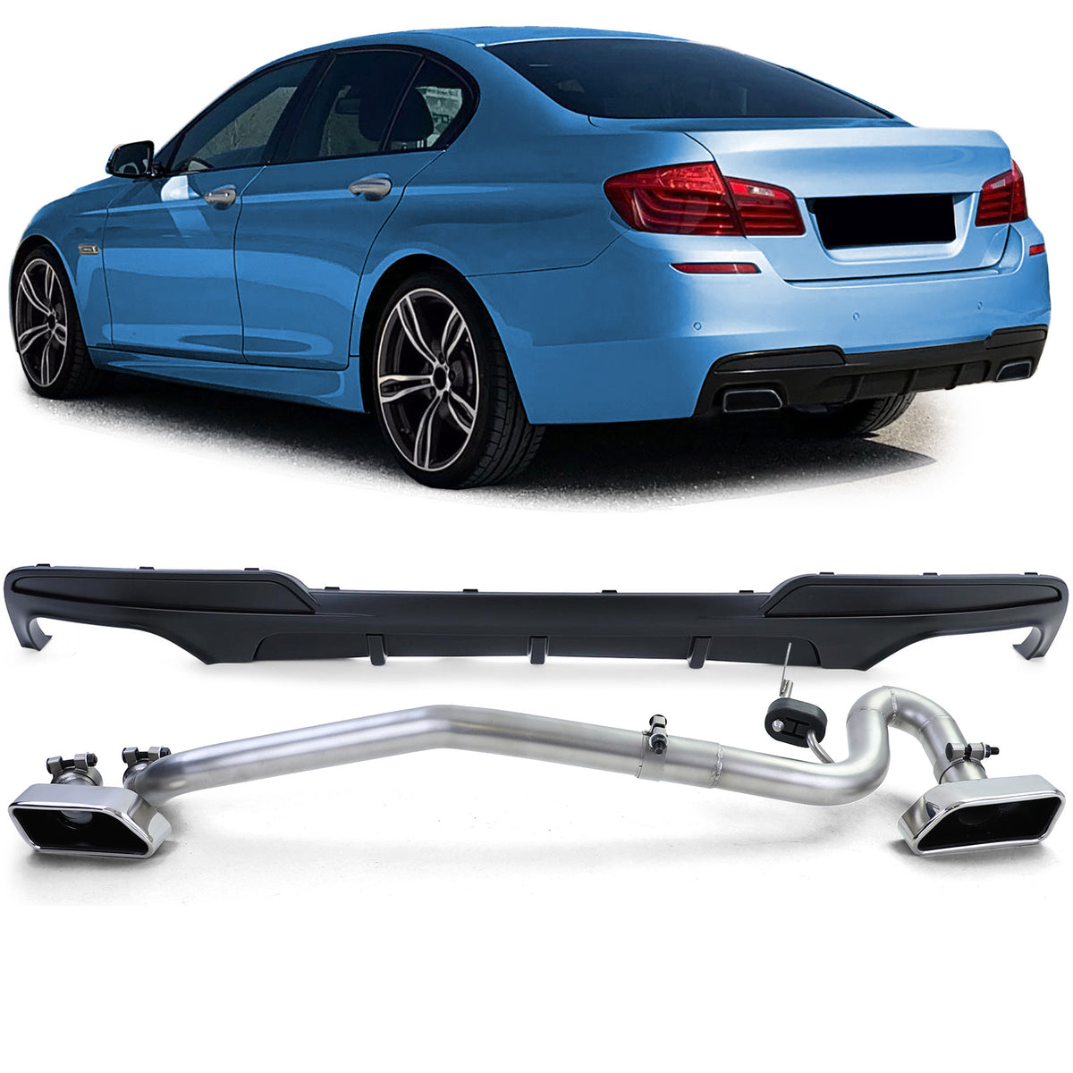 Diffusore Posteriore Opaco per BMW F10 F11 520 525 528 530 (2010-2017)