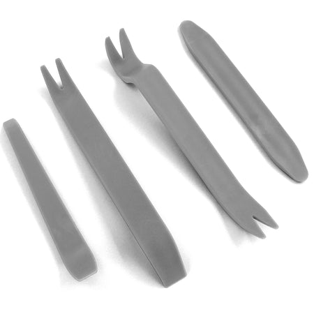 Modanature per Auto Universale - Set 4 Pezzi in Plastica Grigia per Interni