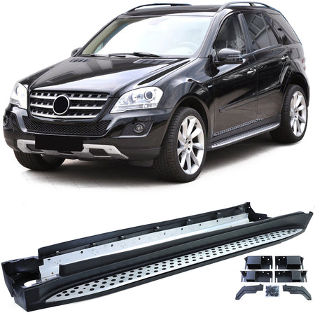 Pedane Laterali in Alluminio con ABE per Mercedes ML W164 2005-2011