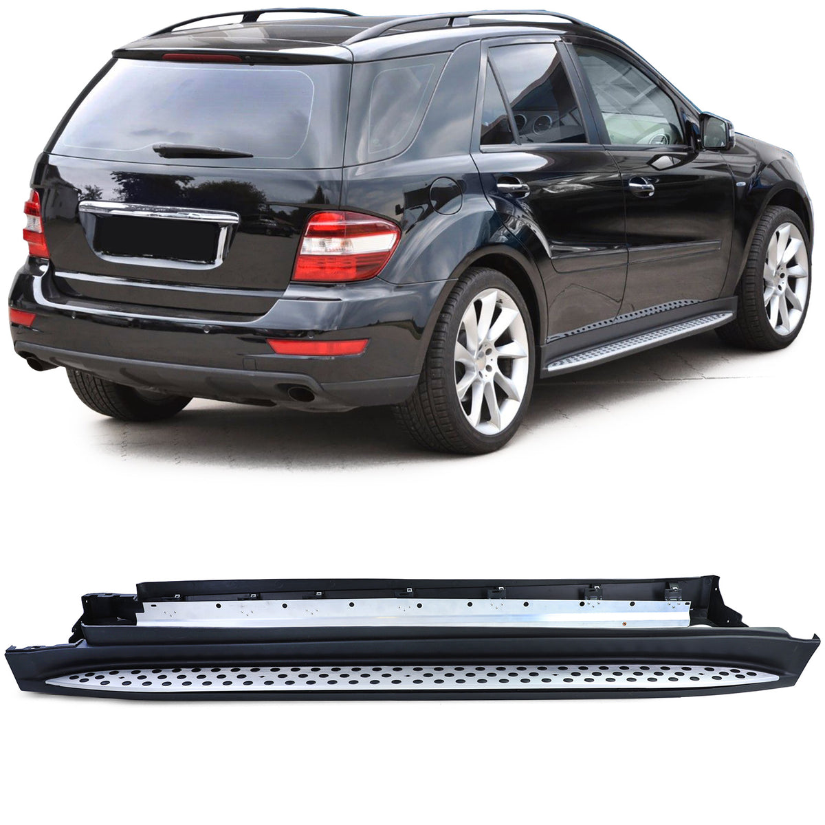 Pedane Laterali in Alluminio con ABE per Mercedes ML W164 2005-2011
