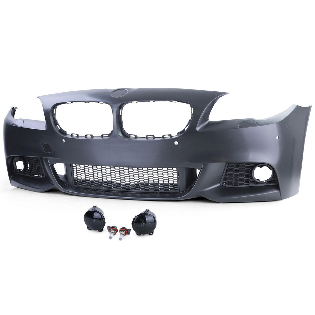 Paraurti Anteriore Sportivo con Neb Fogli Neri ABE per BMW Serie 5 F10 F11 10-13