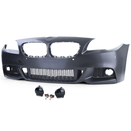 Paraurti Anteriore Sportivo con Neb Fogli Neri ABE per BMW Serie 5 F10 F11 10-13