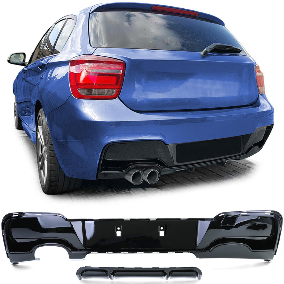 Diffusore Posteriore Performance Nero Lucido per BMW Serie 1 F20 F21 11-15