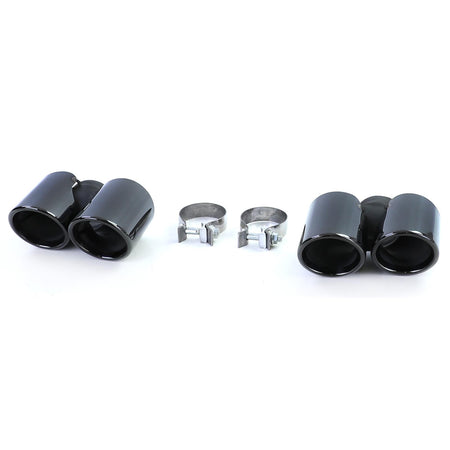 Doppio Terminale Terminali Scarico Nero per Porsche 911 991.1 (2011-2015) 3.4