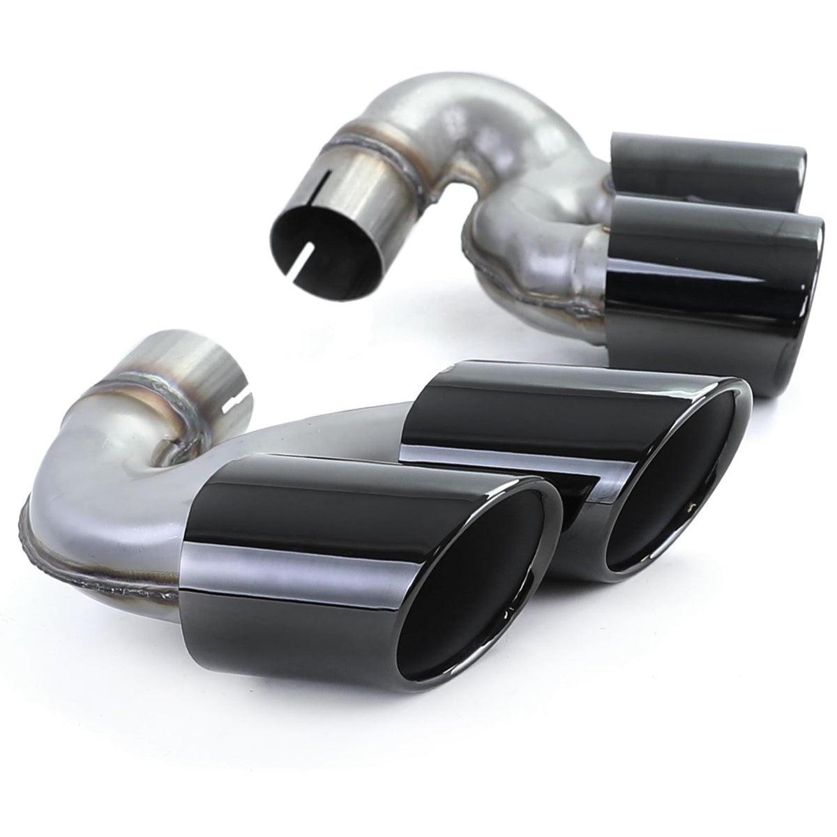 Doppio Terminale Terminali Scarico Performance Nero per BMW X5 G05 X6 G06 X7