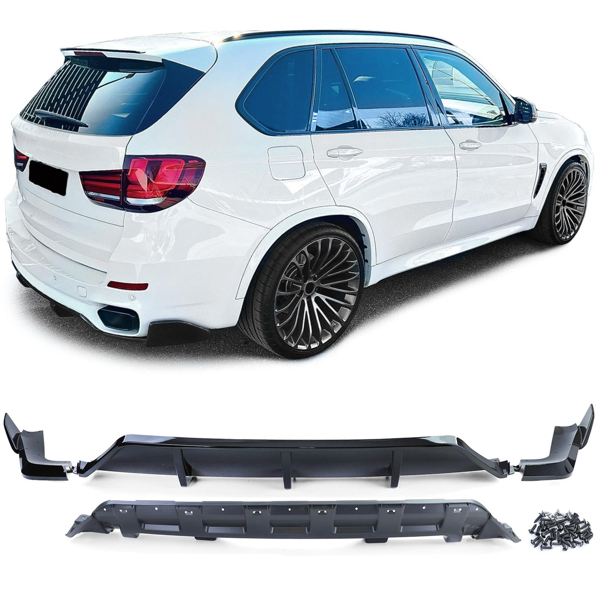 Diffusore Posteriore Performance Look Nero Lucido per BMW X5 F15 13-18