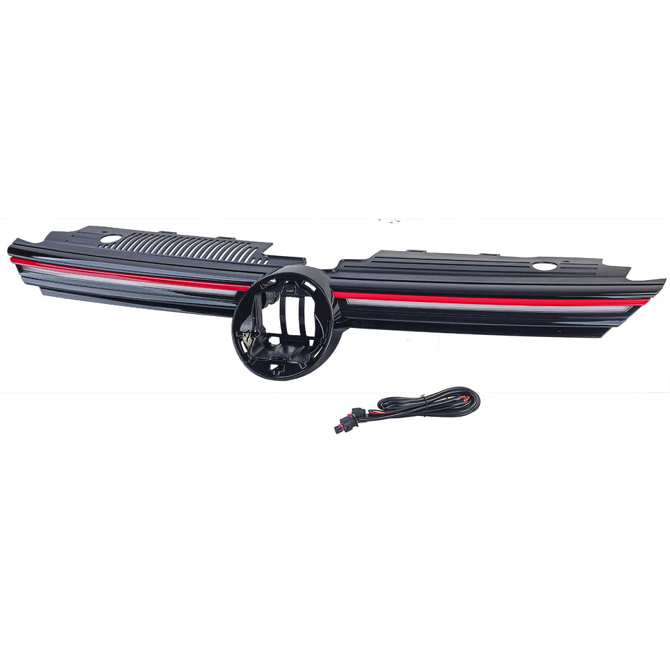 Griglia Sportiva con Fascia Rossa Illuminata per Volkswagen Golf 8 (2019+)
