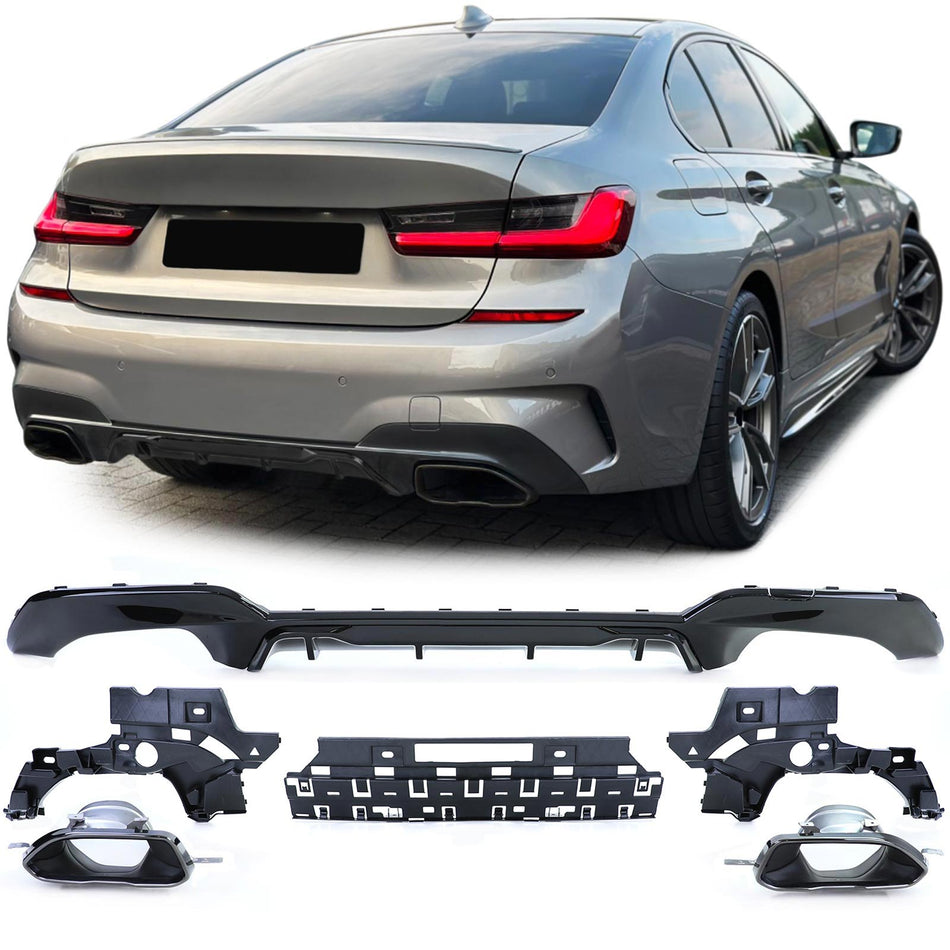 Diffusore Posteriore Sport Look 340 per BMW Serie 3 G20 G21 Berlina Touring