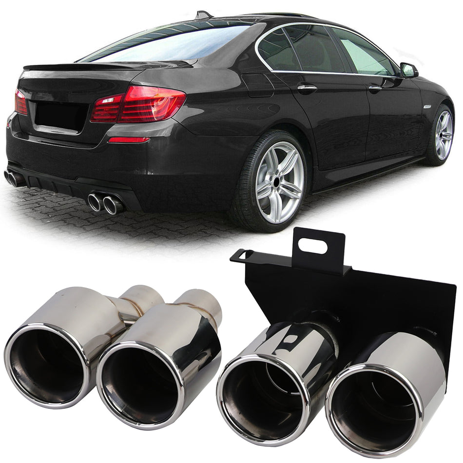 Terminali Scarico Duplex in Cromo per BMW F10 F11 520 523 525 528 530