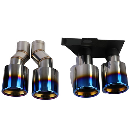 Terminali Scarico Doppio Tubo Titanio per BMW F10 F11 520 523 525 528 530