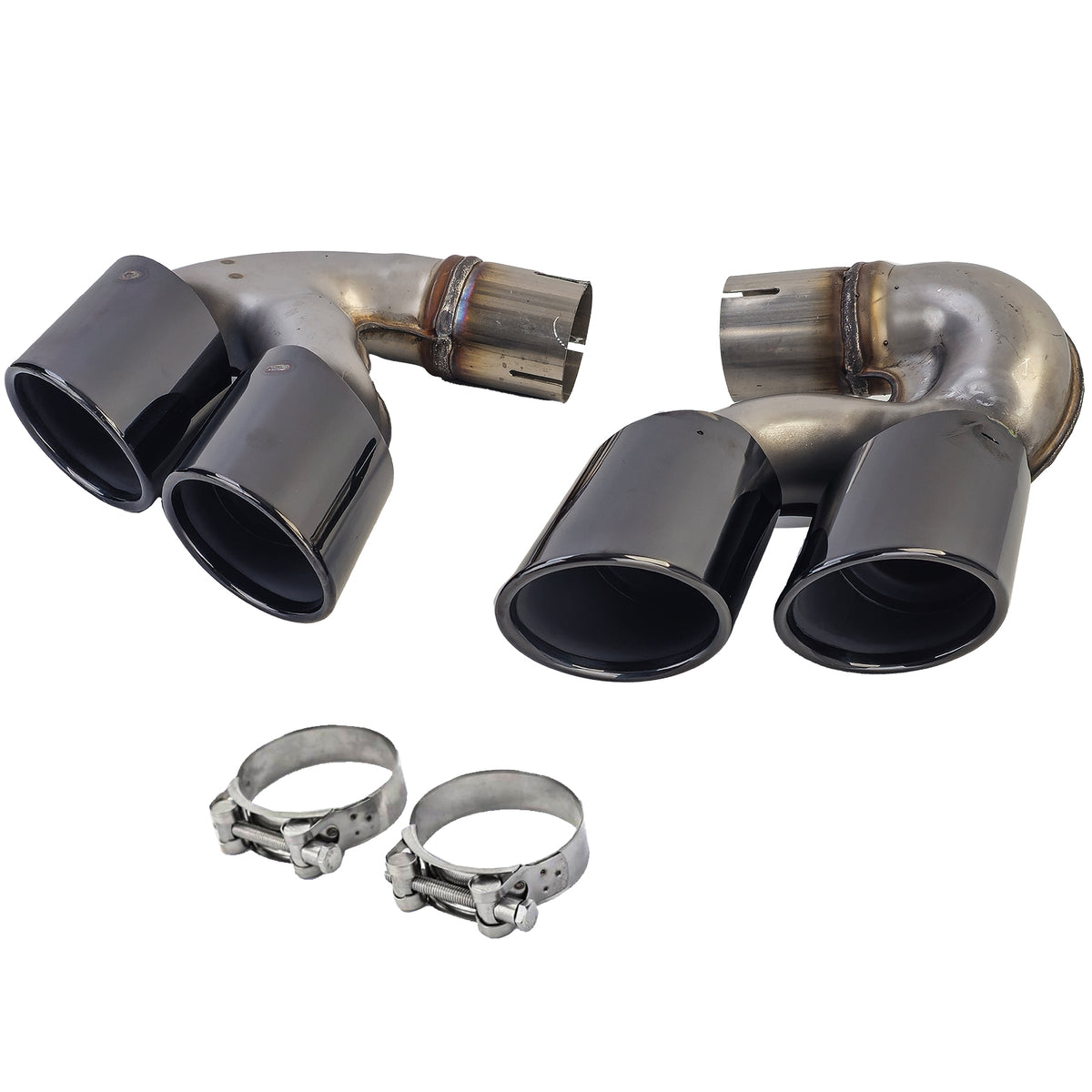 Terminali Scarico Doppio in Acciaio Inox Nero per BMW X5 G05 X6 G06 X7 G07 40i