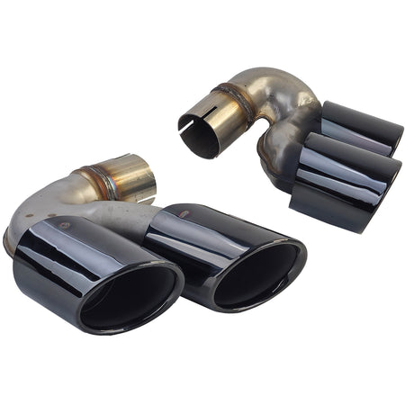 Terminali Scarico Doppio in Acciaio Inox Nero per BMW X5 G05 X6 G06 X7 G07 40i