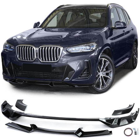 Spoiler Anteriore Performance Look Nero Lucido per BMW X3 G01 Dal 21 M-Pacchetto