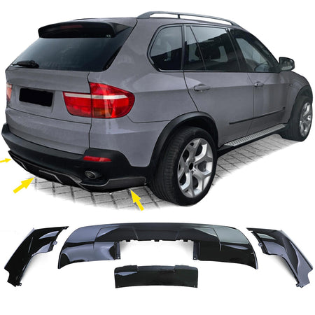 Bodykit Set Anteriore Posteriore Nero Lucido per BMW X5 E70 07-10