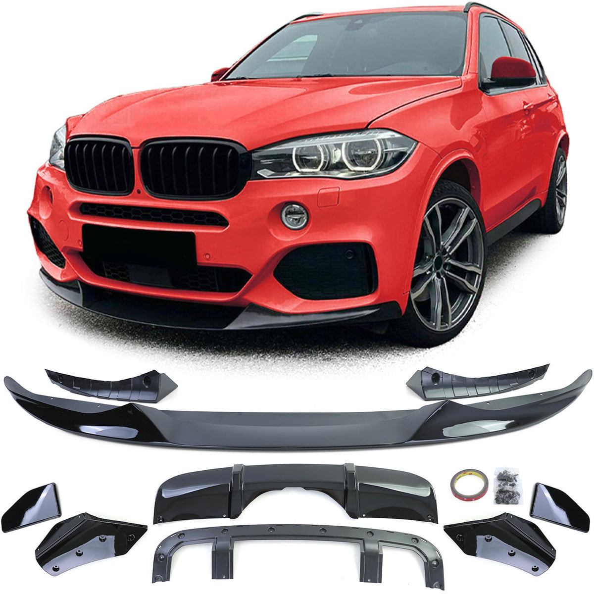 Bodykit Completo Performance con Spoiler Posteriore Nero Lucido per BMW X5 F15