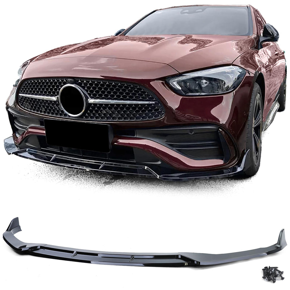 Sport Anteriore Lama Nero Lucido per Mercedes Classe C W206 S206 Dal 2021