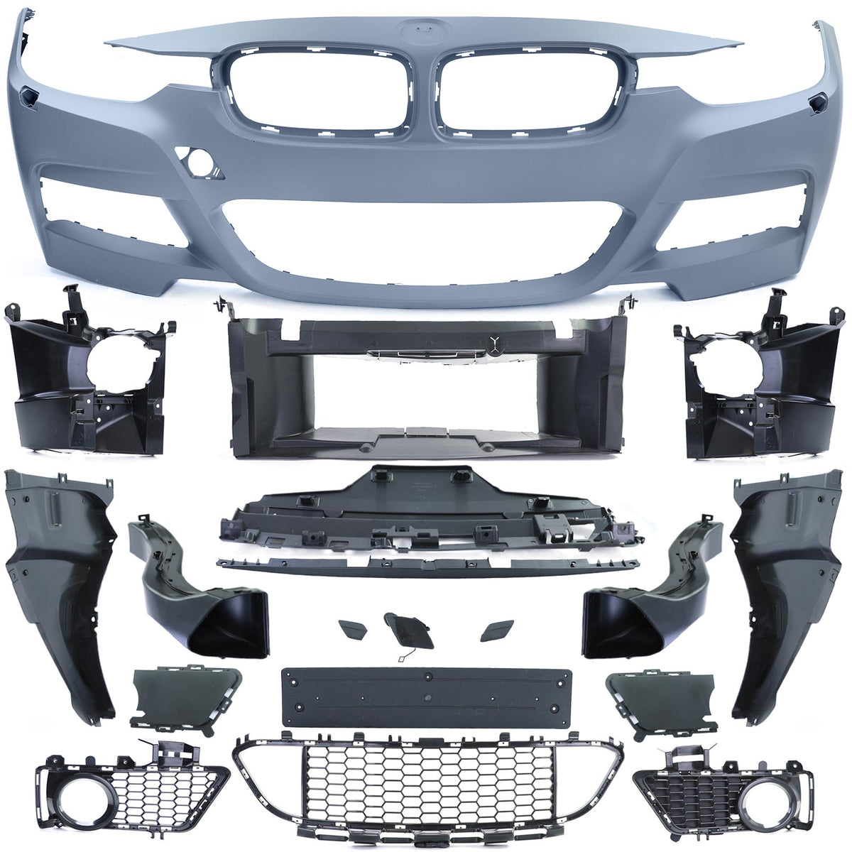 Paraurauti Sportivo Anteriore con Griglia per BMW Serie 3 F30 F31 11-19