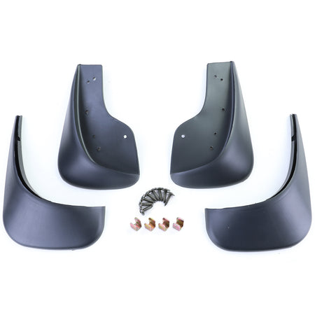 Paraspruzzi Set Anteriore e Posteriore Nero per Volkswagen Touran 1 1T 03-15