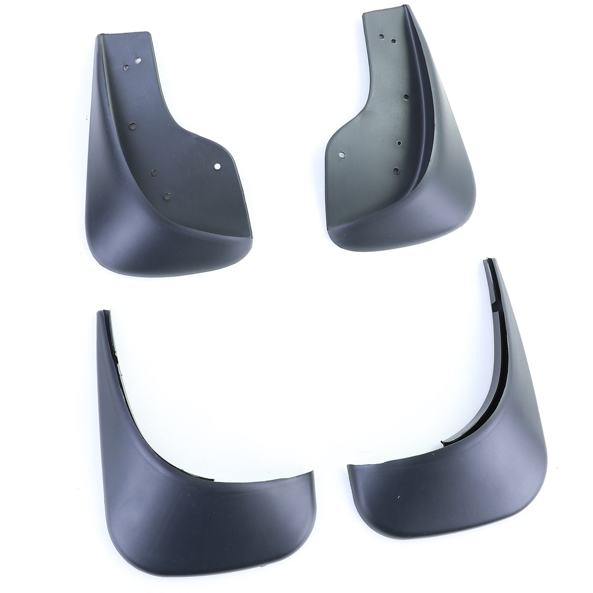 Paraspruzzi Set Anteriore e Posteriore Nero per Volkswagen Touran 1 1T 03-15
