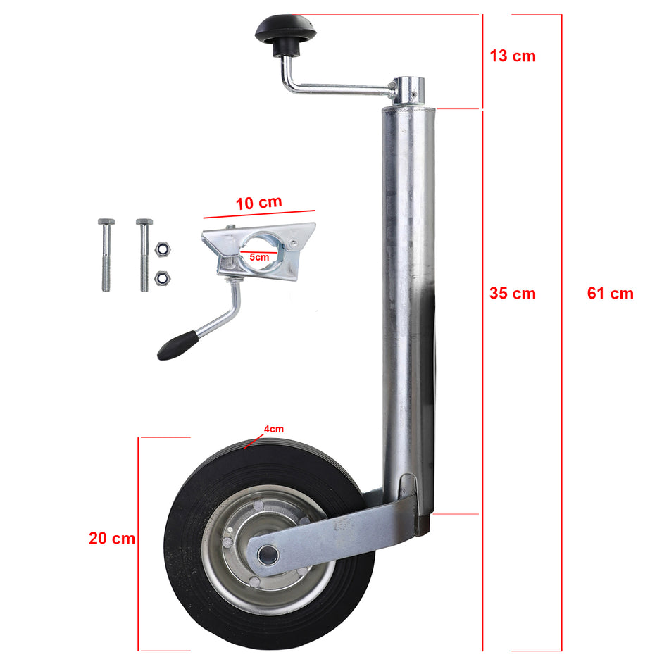 Supporto Ruota di 150kg Ø48mm con Viti di Fissaggio per Universale