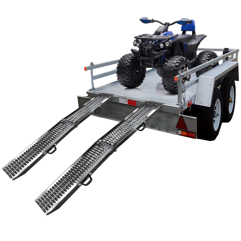 2 Pezzi Rampe di Carico Pieghevoli 180cm per Quad Moto e Altro Max. 450kg