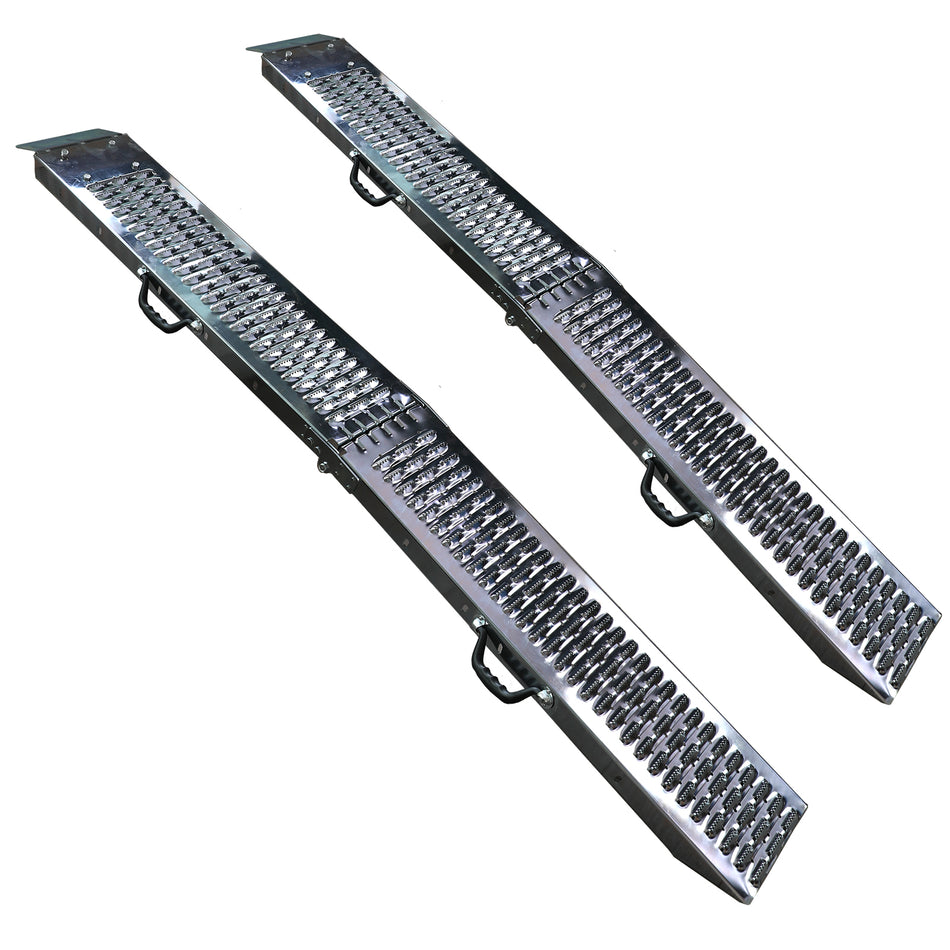 2 Pezzi Rampe di Carico Pieghevoli 180cm per Quad Moto e Altro Max. 450kg