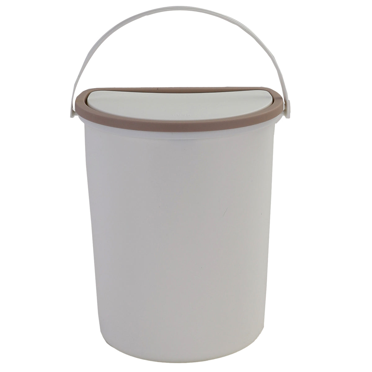 Abfalleimer con Coperchio in Plastica Bianca 19x27cm per Uso Universale Auto