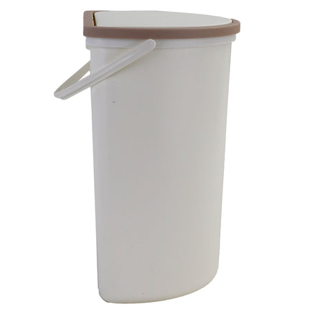 Abfalleimer con Coperchio in Plastica Bianca 19x27cm per Uso Universale Auto