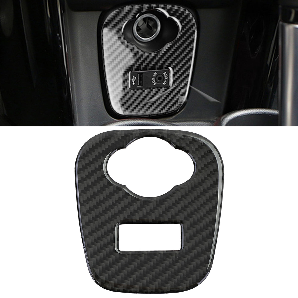 Carbon Copertura Cornice Accendisigari USB per Mini F55 F56 F57 dal 2014