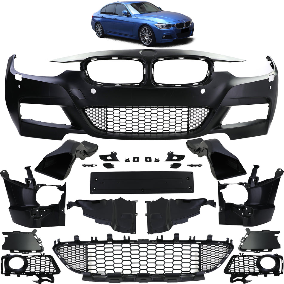 Paraura Frontale Completo con ABE per BMW Serie 3 F30 F31 11-19 con PDC