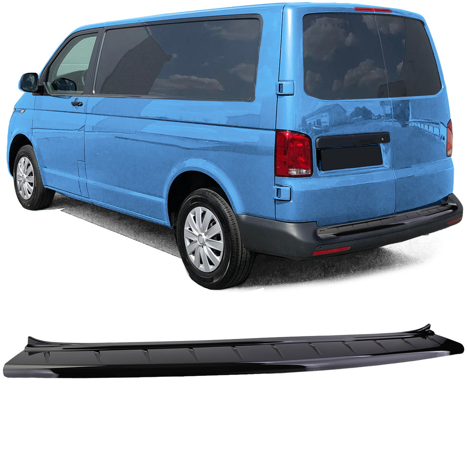 Protezione Paraurti Nera Lucida per Volkswagen Bus T5 T6 Doppeltùr