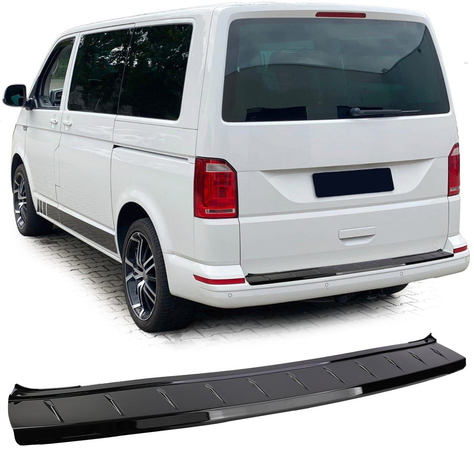 Protezione Paraurti Nera Lucida per Volkswagen Bus T5 T6 con Portellone