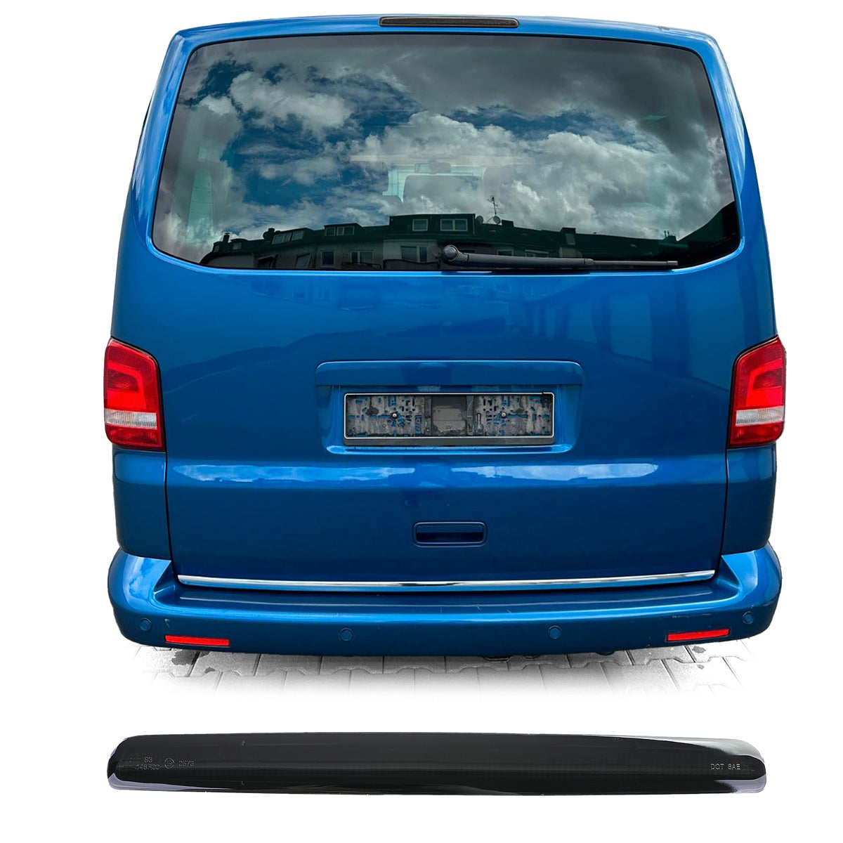 3. Terza Luce Freno LED Nera Fumé per Volkswagen Transporter 2003-2015